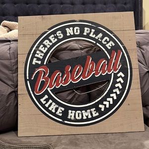 Baseball decor! “There’s no place like home” wall art